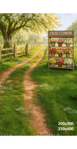 Tło fotograficzne „Kwiatowy stragan” | E_758